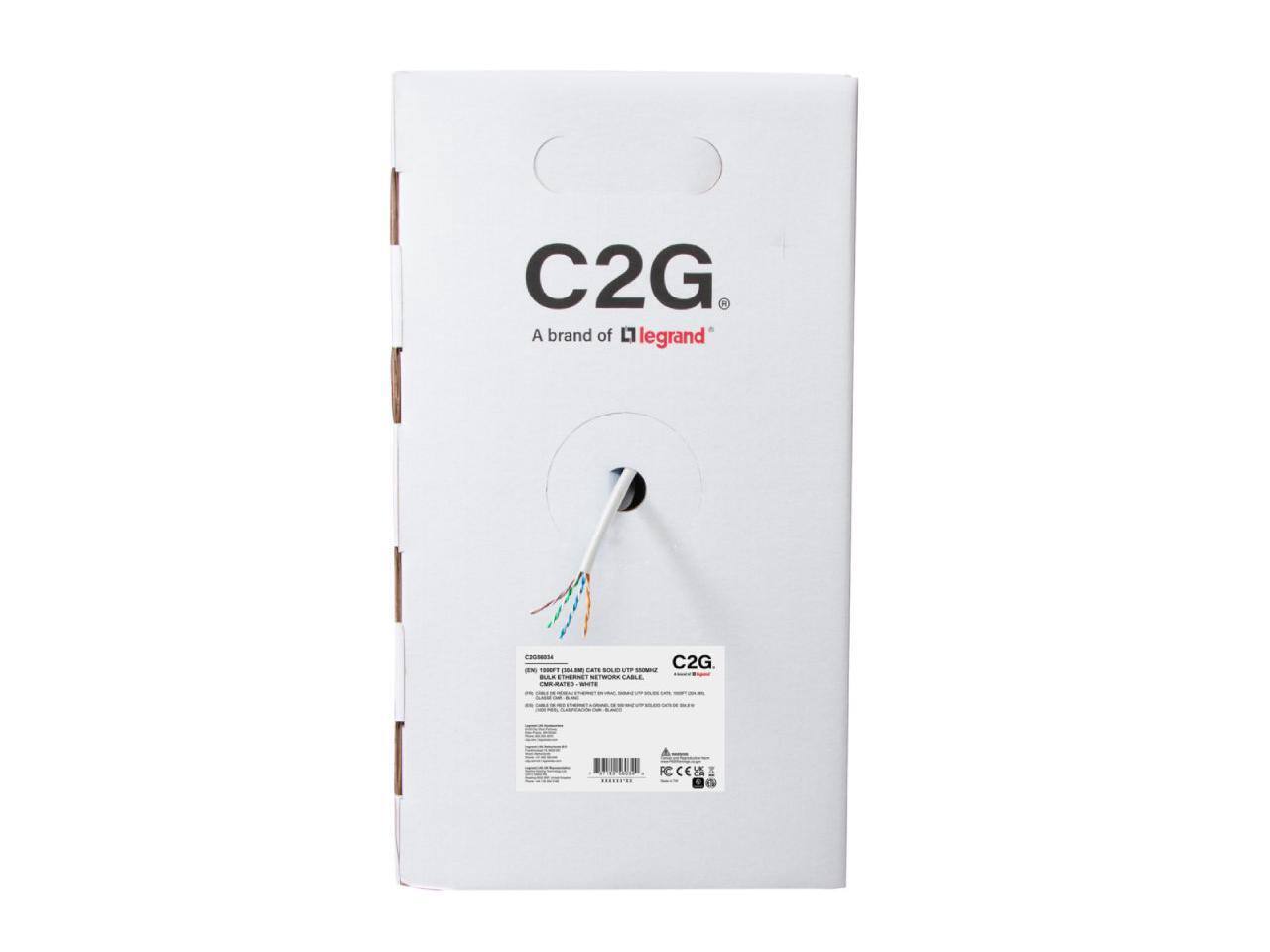 C2G  
A brand of Legrand  

C2G  
A brand of Legrand  

C2G  
BULK ETHERNET NETWORK CABLE  

C2G  
A brand of Legrand