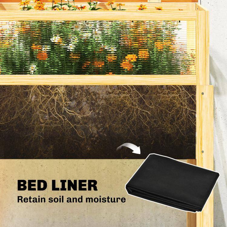BED LINER  
Retain soil and moisture