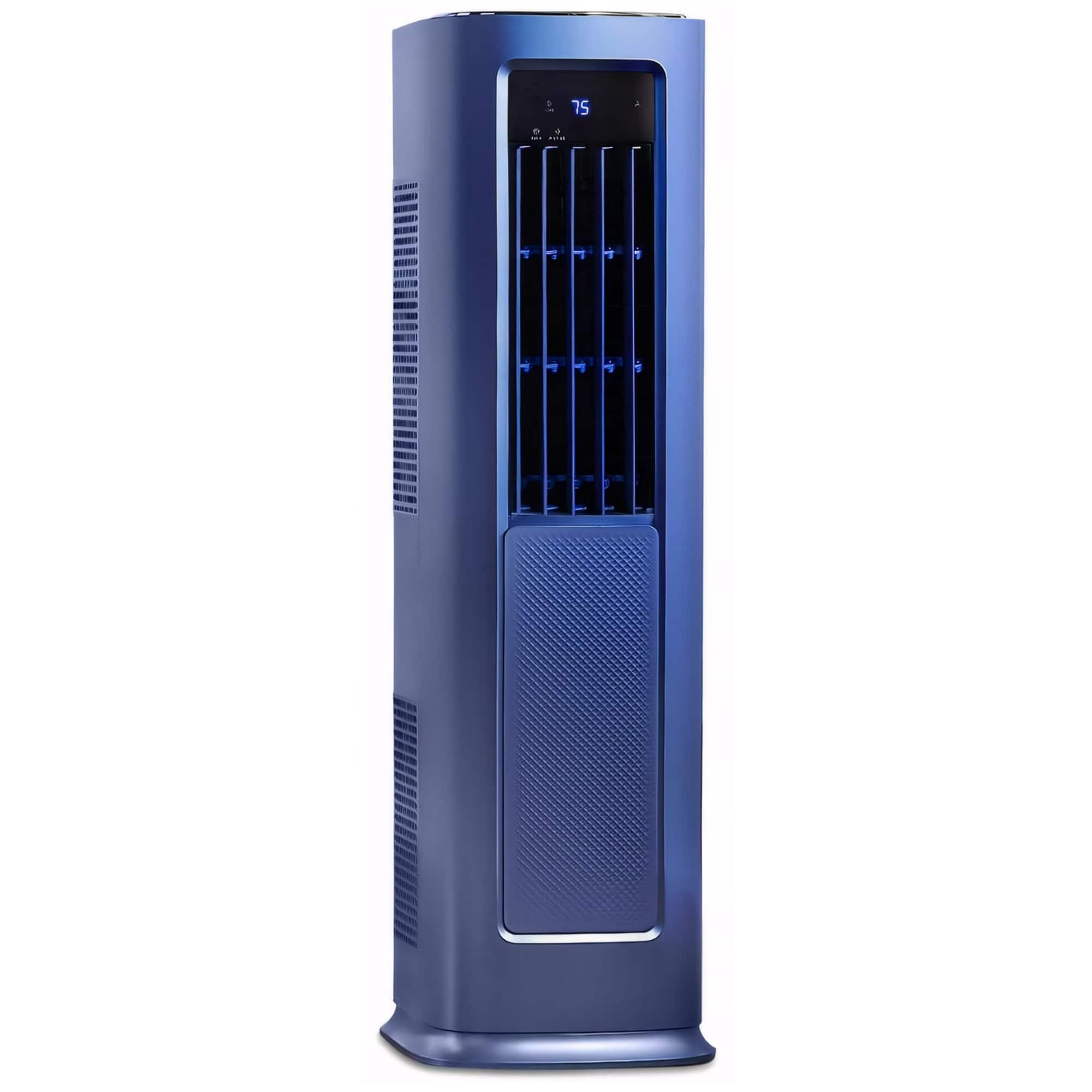 Airplus - 7800 BTU Portable AC 3-in-1 with 11000 BTU Heater, Remote, Timer, Wheels - Blue
