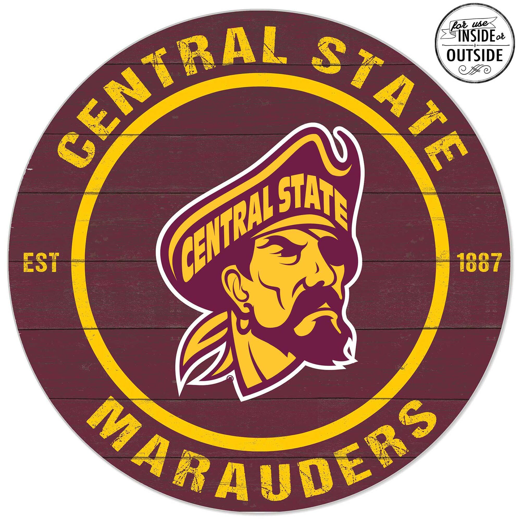 Central State Marauders 20'' x 20'' Indoor/Outdoor Weathered Circle Sign