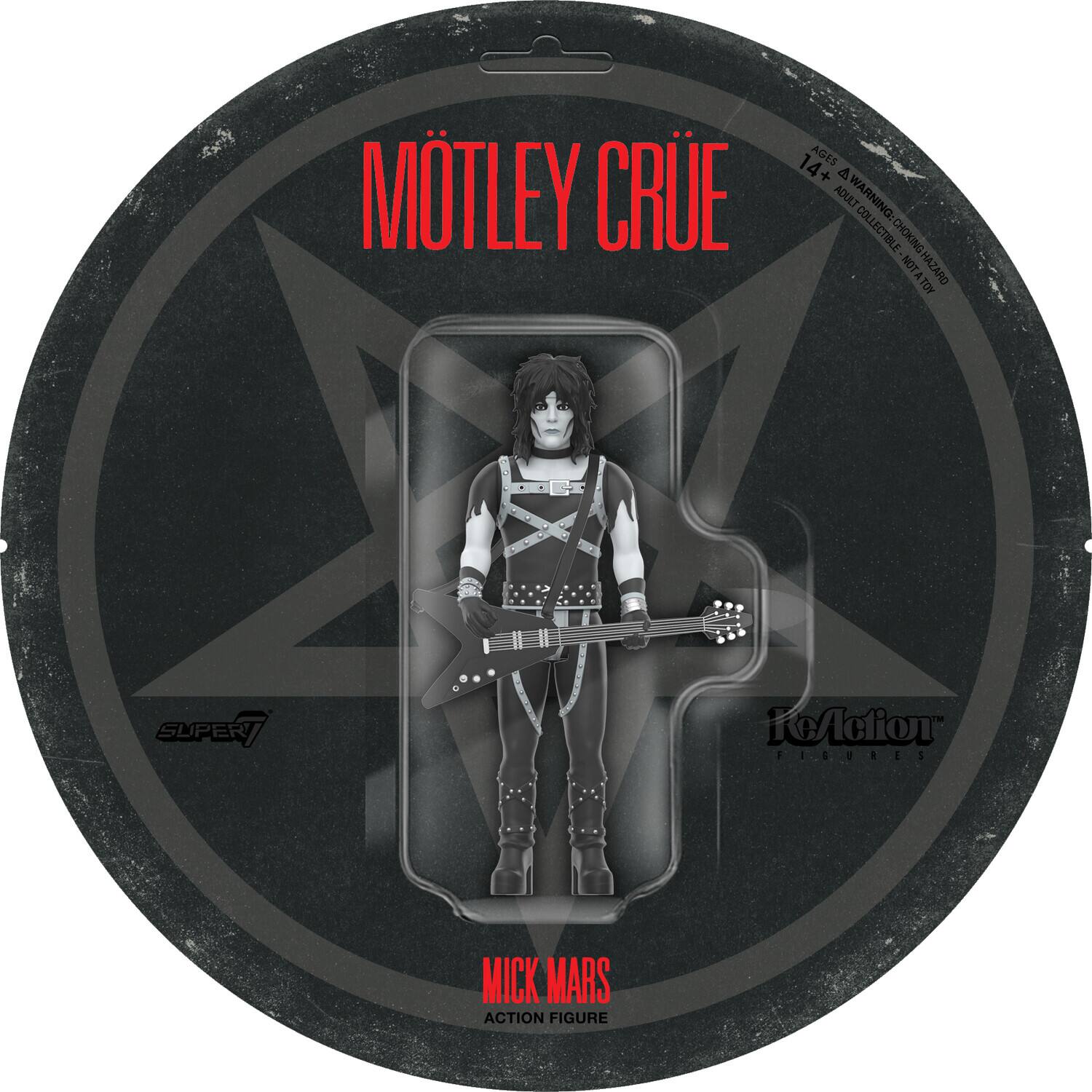 Photos - Action Figures / Transformers Motley Crue - Super7 - Motley Crue - ReAction Figures Wv2 - Mick Mars (Shout At The Devil - Black & - Collectibles - Multico
