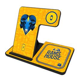 Keyscaper - Black Los Angeles Rams 3-in-1 Charging Station - Black