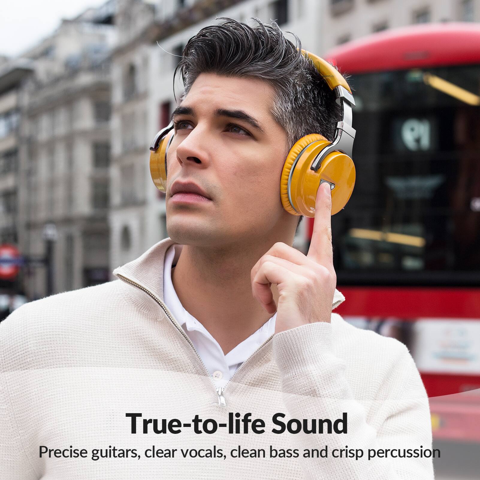 True-to-life Sound  
Precise guitars, clear vocals, clean bass and crisp percussion