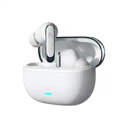 Cluzine - BT 5.4 In-Ear Translator Earbuds, AI Translation, LED Battery Indicator, Business Travel Headset - White