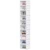 Front. Homcom - Plastic Shoe Boxes, 10 Pack Foldable Shoe Storage Boxes with Clear Door, No Assembly - White.