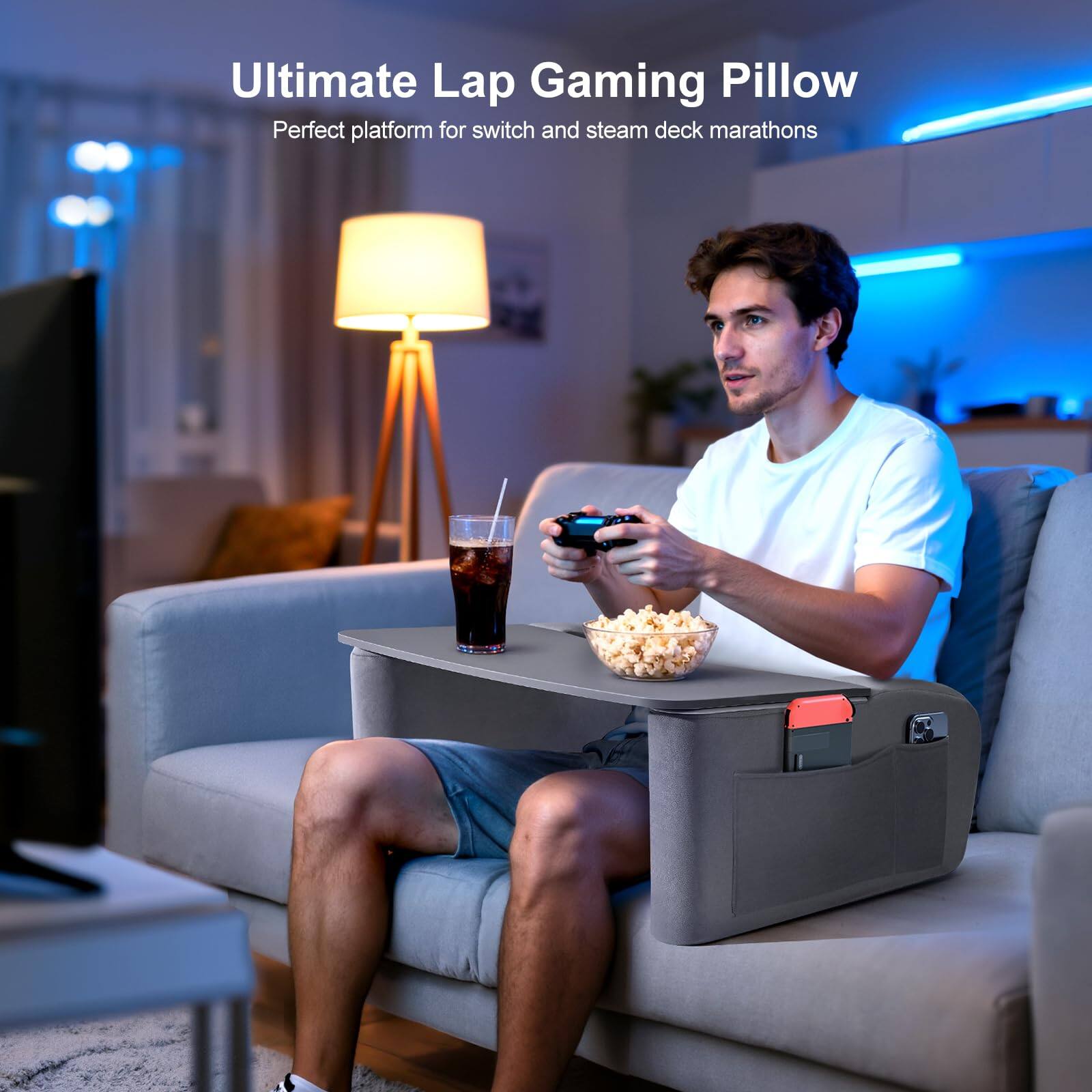 Ultimate Lap Gaming Pillow  
Perfect platform for switch and steam deck marathons