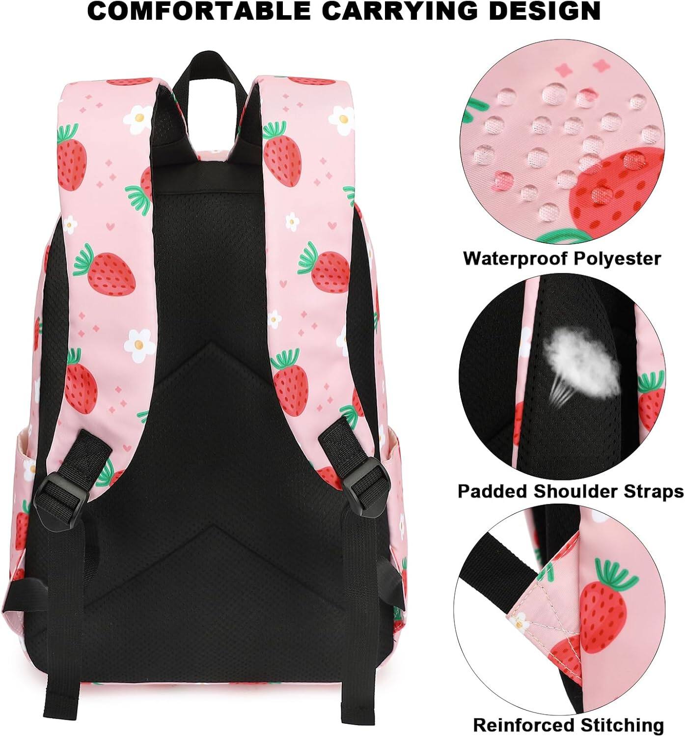 COMFORTABLE CARRYING DESIGN

- Waterproof Polyester
- Padded Shoulder Straps
- Reinforced Stitching