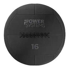 Power Systems - Ballistic Ball, 14" Tough Soft-Shell Medicine Ball for Training & Fitness (16 lbs) - Black
