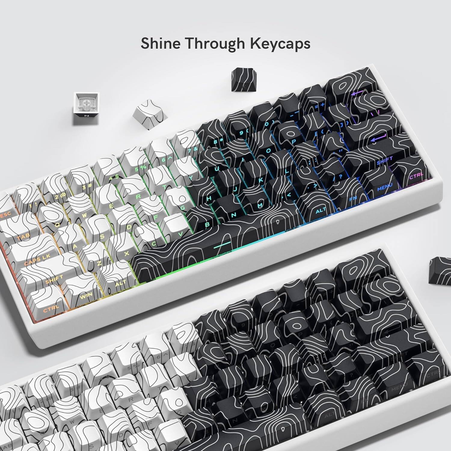 Shine Through Keycaps

ESC TAB CAPS SHIFT CTRL W A WIN S E x 5 % R A C 6 V B U H B U N o K D < ALT 3 ? WH SHIFT MENU CTRL