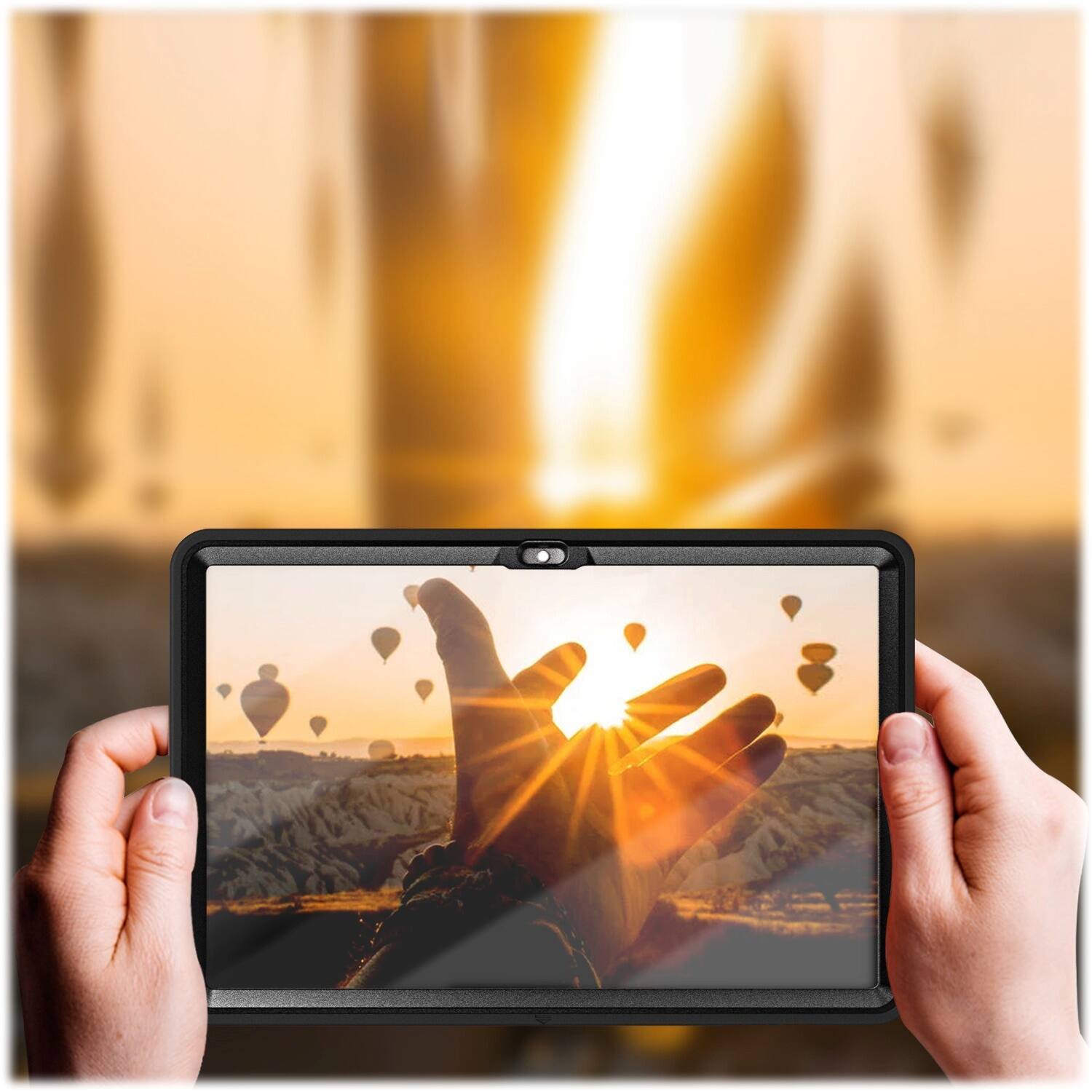 Alt View 17. SaharaCase - Raider Series Hand Strap Case for Samsung Galaxy Tab S10 Lite (2025), Tab S10 FE, Tab S8, Tab S9, and Tab S9 FE - Black.