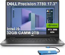 Dell - Upgraded - Precision 7780 17.3 FHD Workstation - Precision 7 - NVIDIA RTX 2000Ada - i9-13950HX - 32GB RAM - 2TB SSD - Win11Pro - Gray