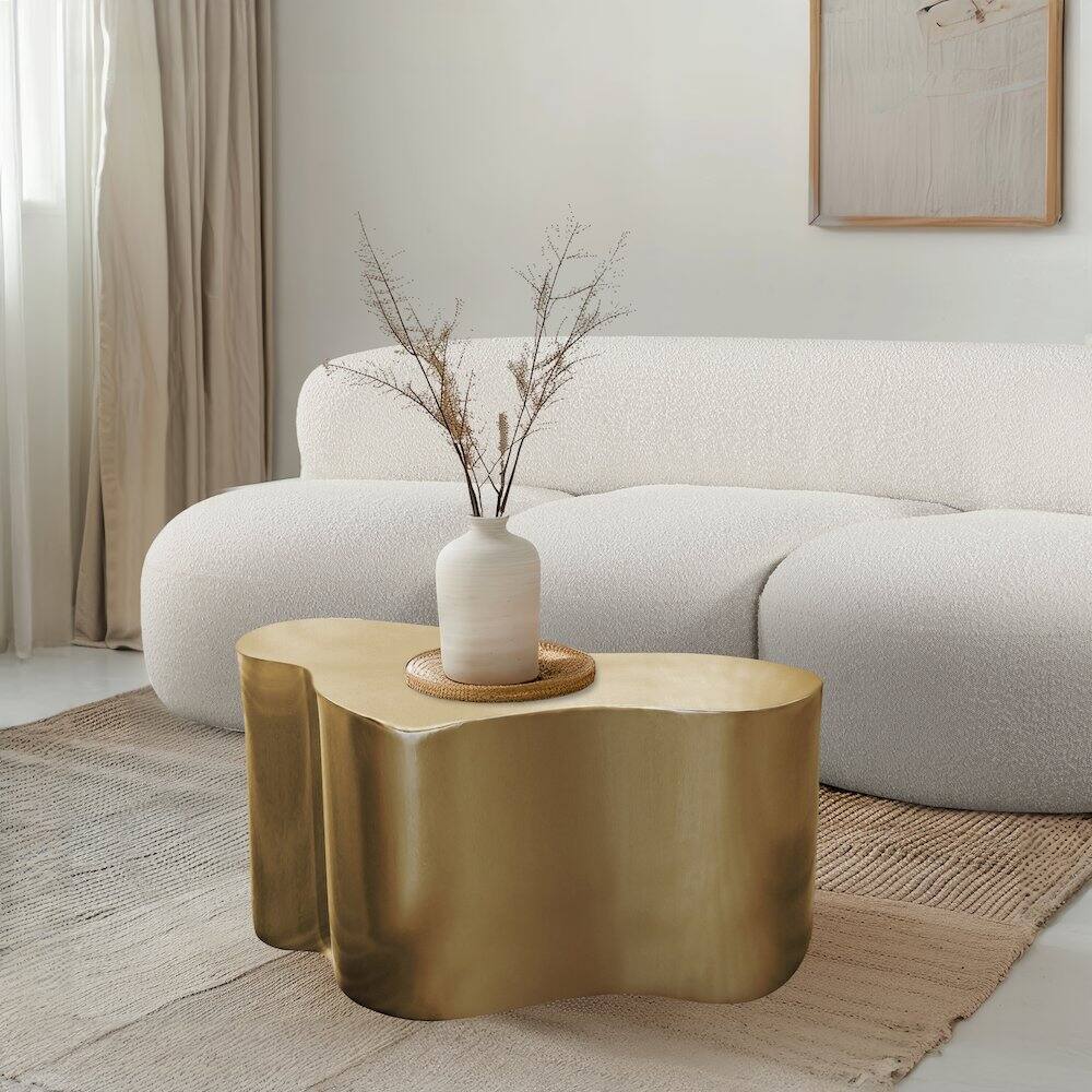Alt View 1. Meridian Furniture - Tevere Coffee Table - Brushed Gold.