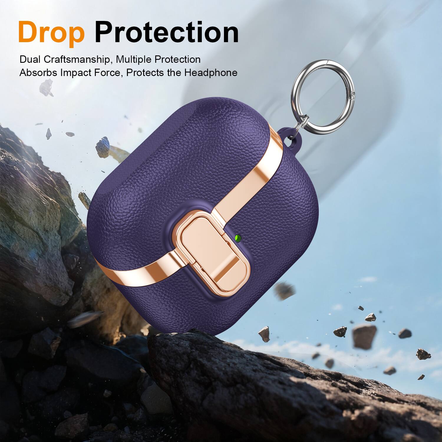 Drop Protection  
Dual Craftsmanship, Multiple Protection  
Absorbs Impact Force, Protects the Headphone