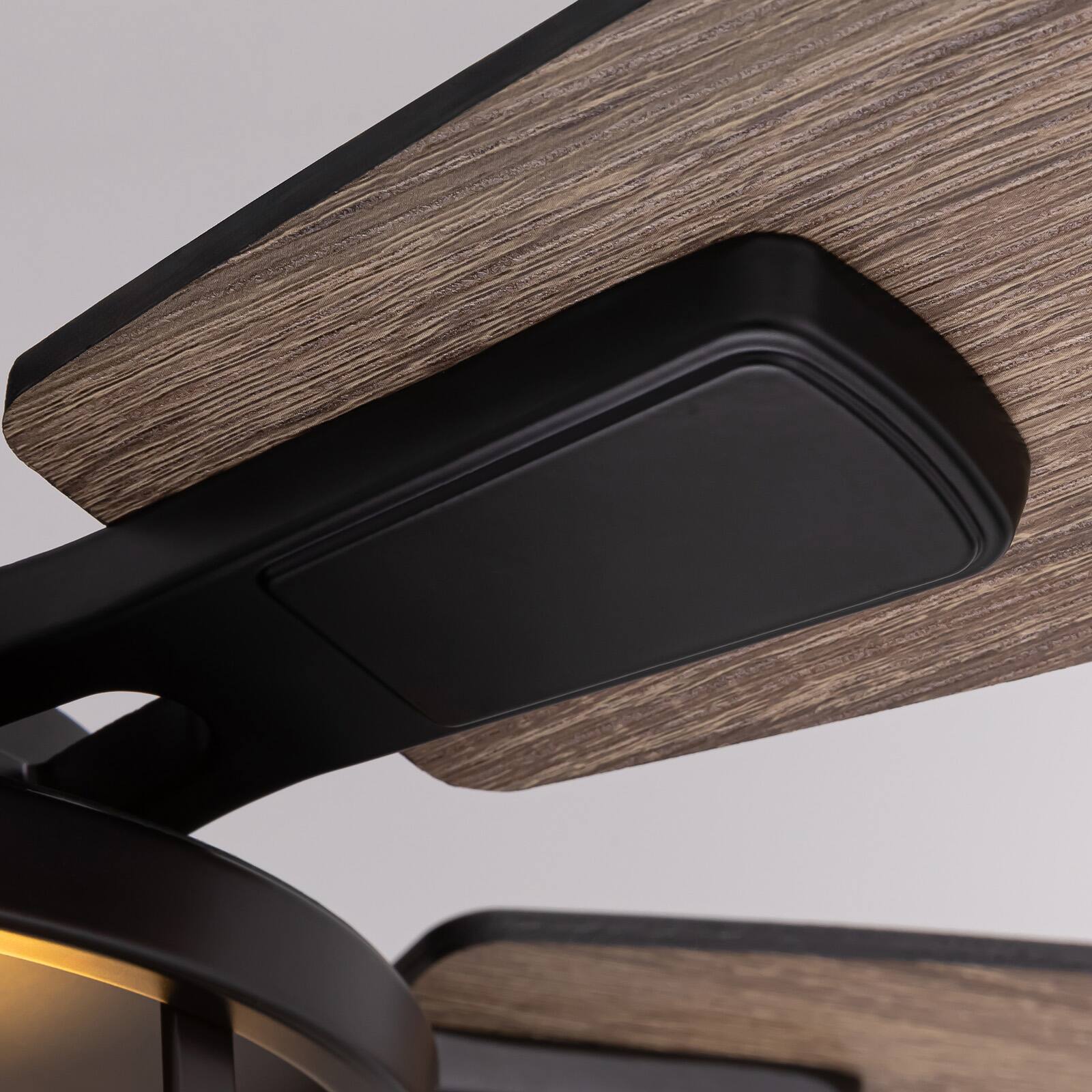 Alt View 5. Siljoy - Siljoy 46 Inch Flush Mount Black Ceiling Fans with Lights and Remote Industrial Retro Style for Bedroom Living Room - Black.