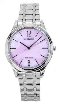 Citizen - Elegance Stainless Steel Dial Eco-Drive EM0411-71X Women's Watch - Pink