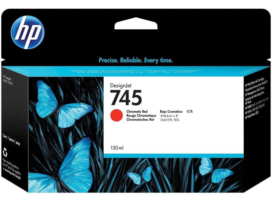 Red Ink HP 745 130 ml DesignJet Chromatic Red Ink Cartridge, F9K00A - Best Buy
