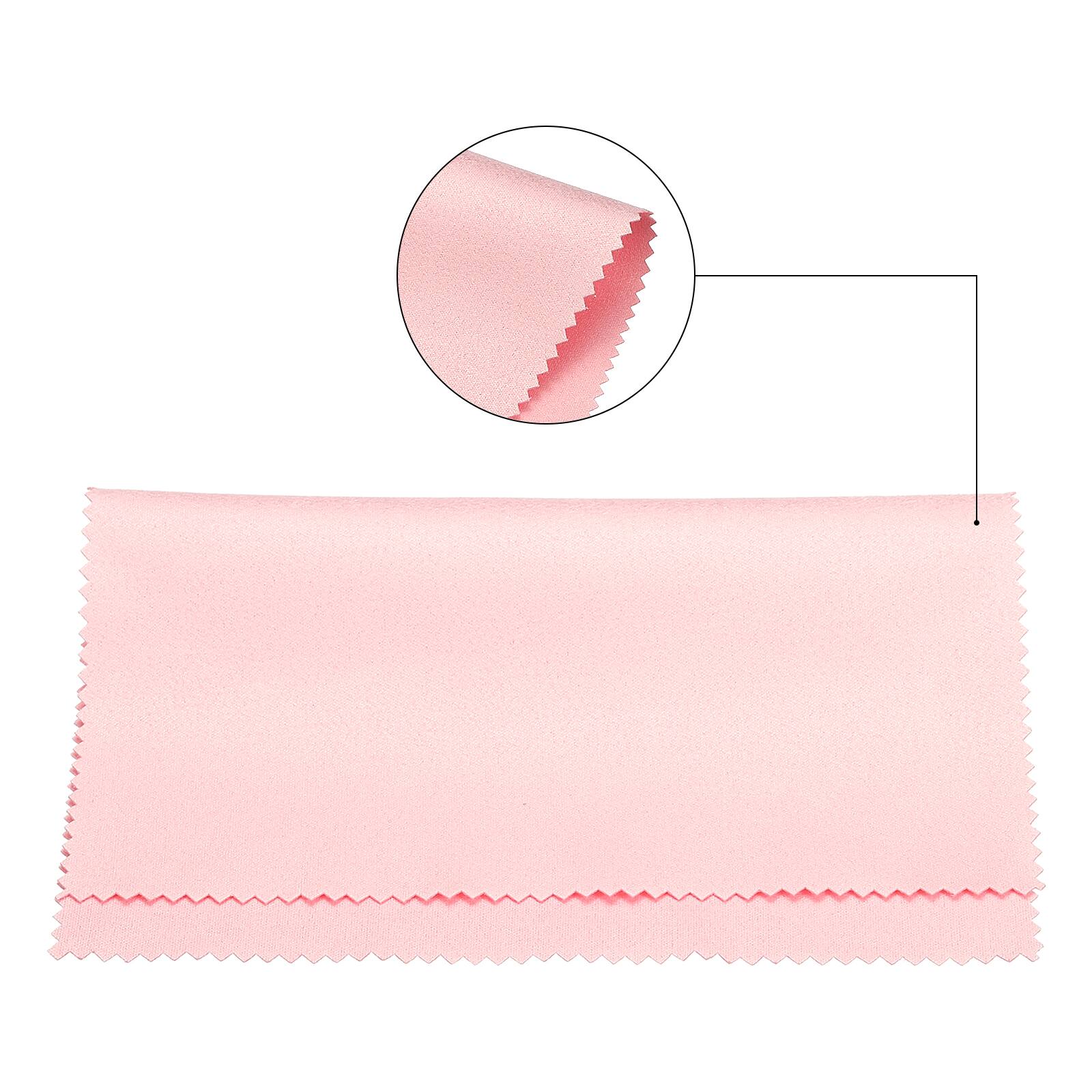 Alt View 2. Unique Bargains - Eyeglass Microfiber Cleaning Cloth 7"x6", 12pcs Soft Suede Wipe for Lens, Eyeglasses, Screens in Vinyl Pouch - Pink.