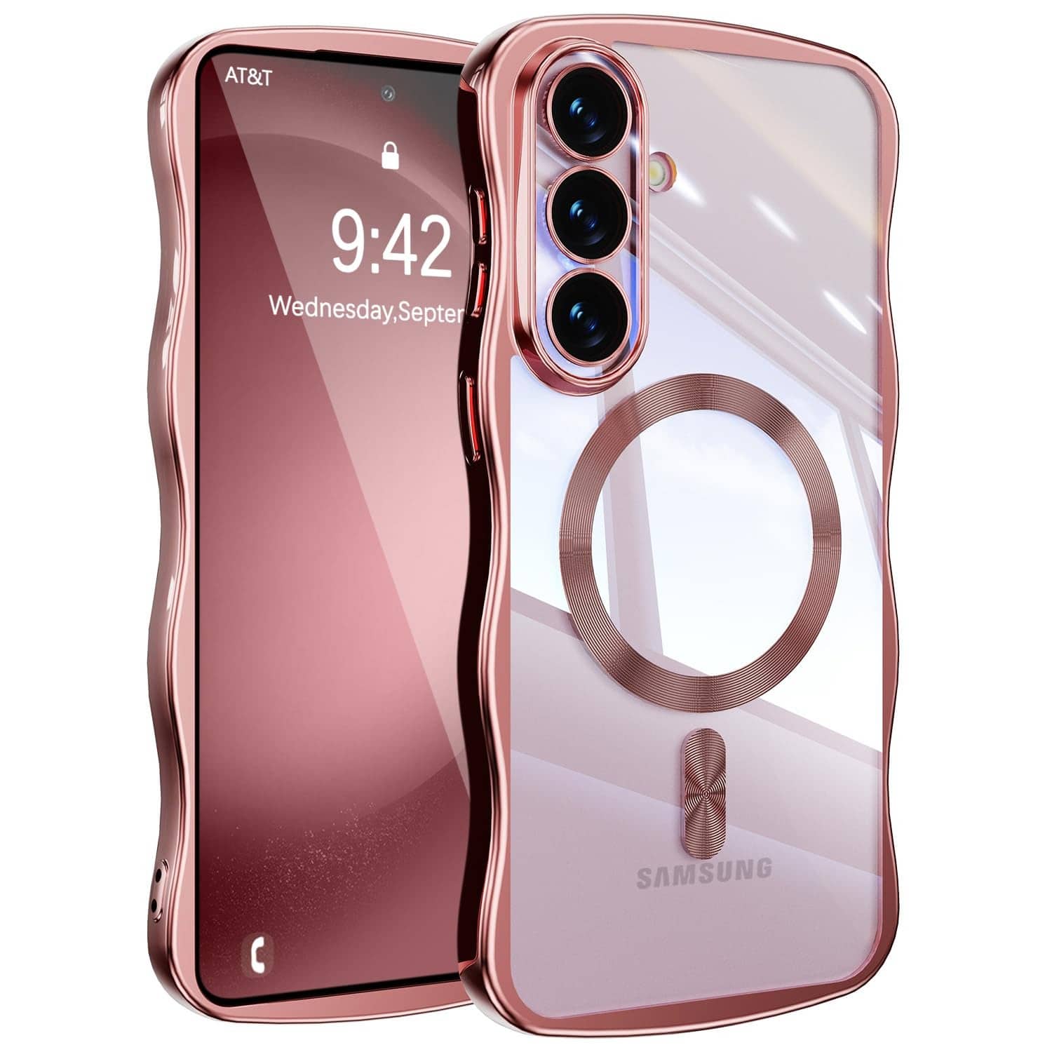UUCOVER - For Samsung Galaxy S24 Magnetic Case Built-in Lens Cover, Compatible with MagSafe Shockproof Drop Protection Slim Cover - Pink price history on PriceWatchPro