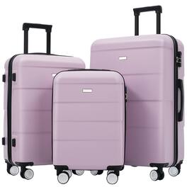 Boyel Living - Hardshell Luggage Set Spinner Suitcase with TSA Lock ABS Lightweight Material - Pink Purple