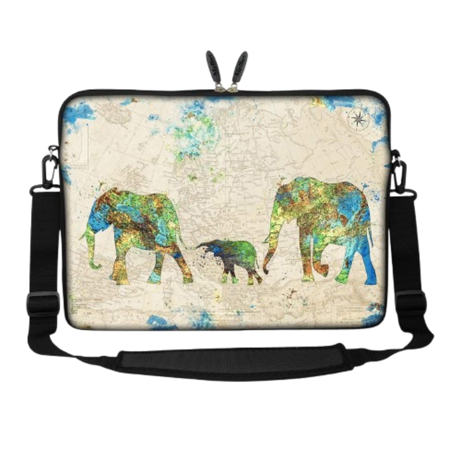 Home Collection - 15–15.6" Laptop Sleeve Bag with Shoulder Strap – Neoprene Protective Case - Black