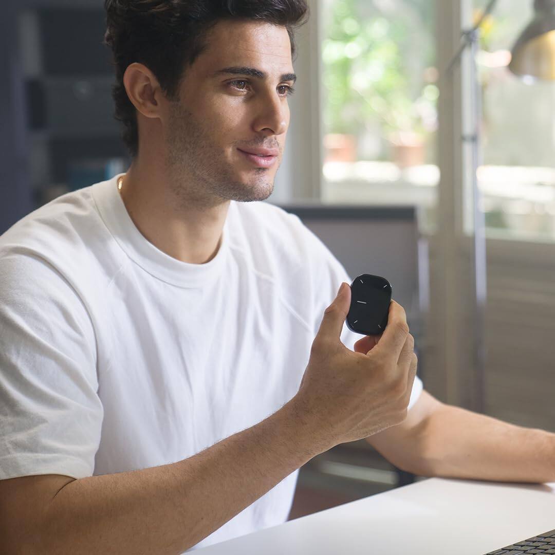 Alt View 6. Core Tech - Cheerdots2 Bluetooth Detachable Air Mouse & Presenter Remote with Touchpad, Voice Recording for Mac & Windows – Black - Black.
