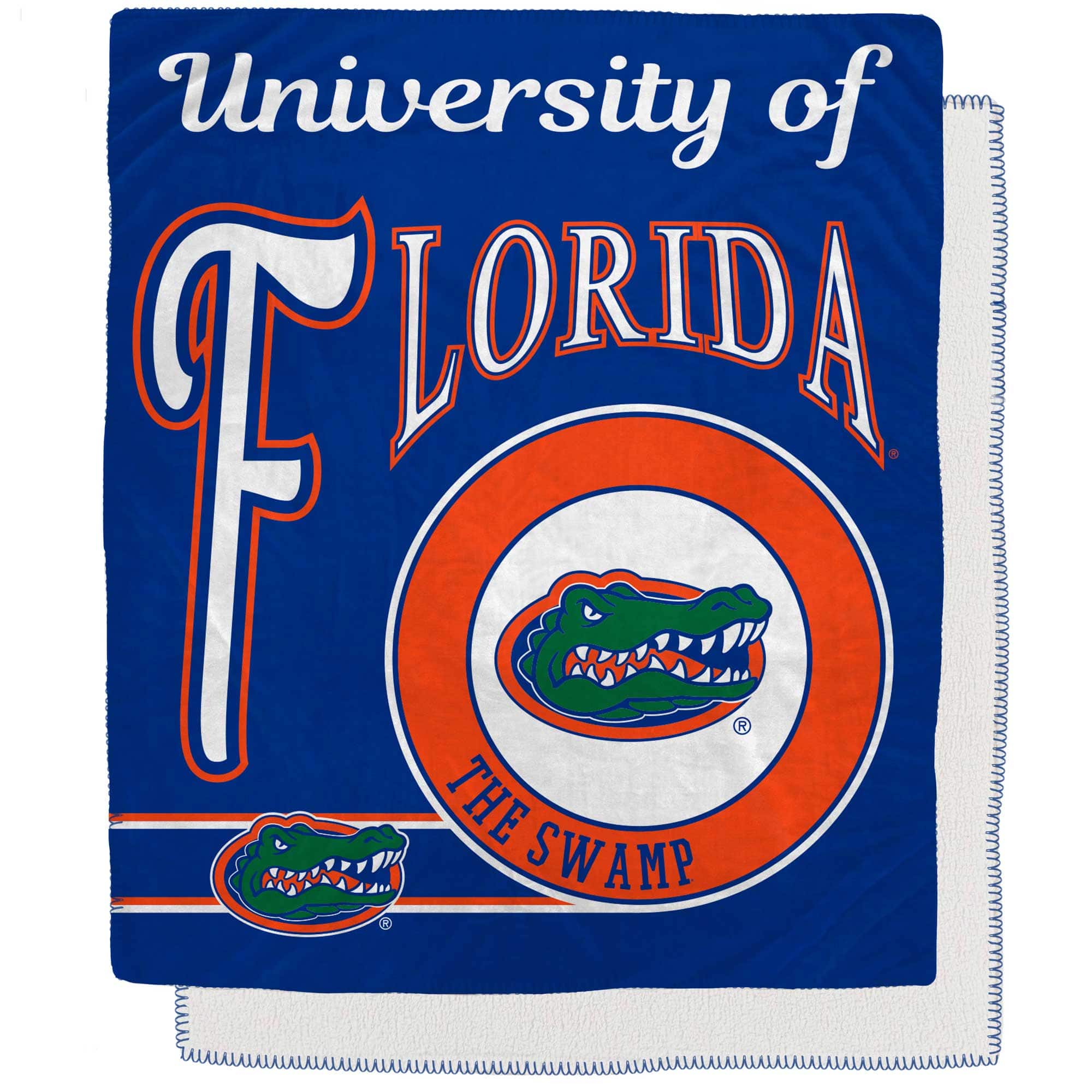 Pegasus - Florida Gators 50" x 60" Retro Emblem Flannel Fleece Sherpa Blanket - Multicolor