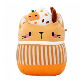 Kellytoy - Squishmallows 8 Inch Plush | Cinda The Pumpkin Spice Latte Cat - Orange