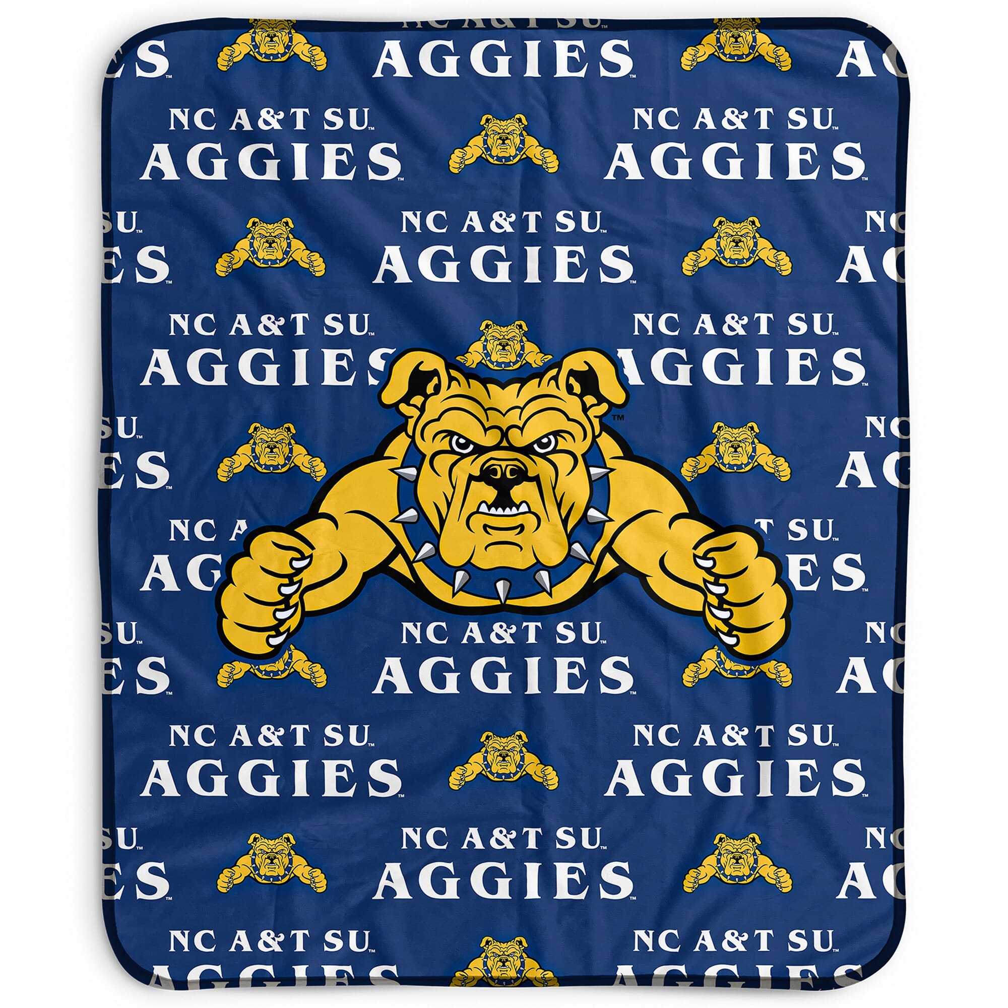 Pegasus - North Carolina A&T Aggies 50" x 60" Repeat Wordmark Fleece Blanket - Multicolor