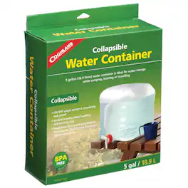 Coghlan’s - Coghlan's Collapsible Water Container, 5 Gallon Emergency Camping Storage - White