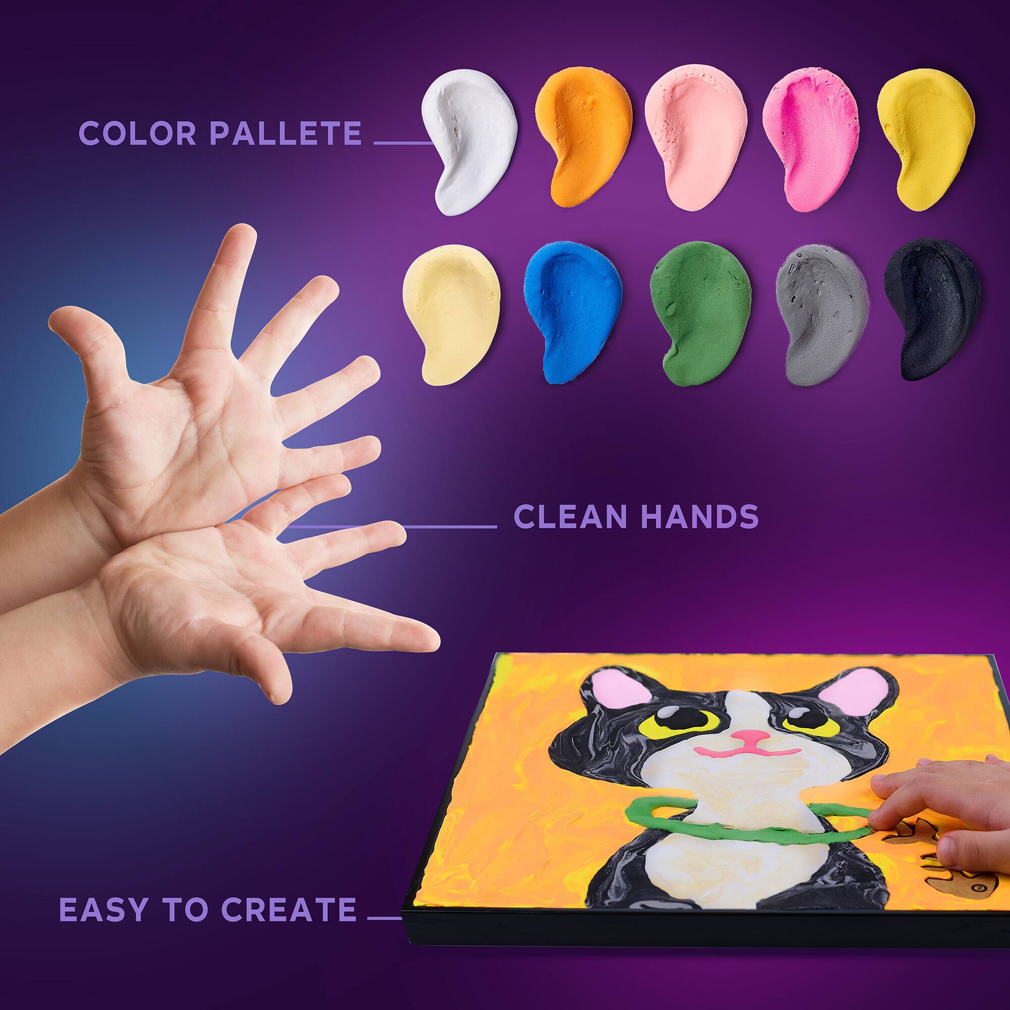 COLOR PALETTE  
CLEAN HANDS  
EASY TO CREATE