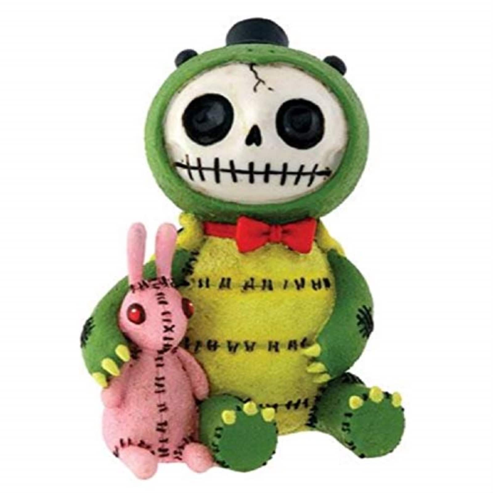 Pacific Trading - Furrybones Scooter Skeleton in Turtle Costume Figurine - Green