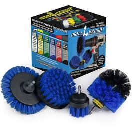 Drillbrush - 4pc Boat Cleaning Drill Brush Attachment Set - Personal Watercraft Detailing - Fiberglass Hull - Kayak - Deck Brush