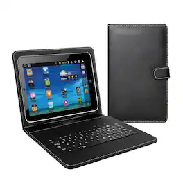 Supersonic - 7" Tablet Keyboard and Case - Black