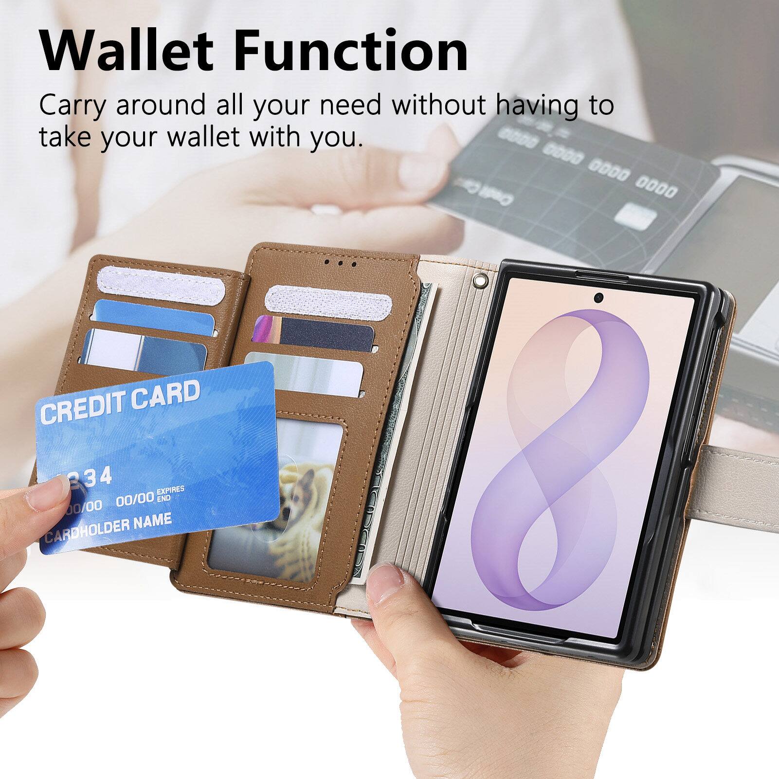 Wallet Function  
Carry around all your need without having to take your wallet with you.  

CREDIT CARD  
0000 0000 0000 0034  
CARDHOLDER NAME  
00/00 EXPIRES 00/00
