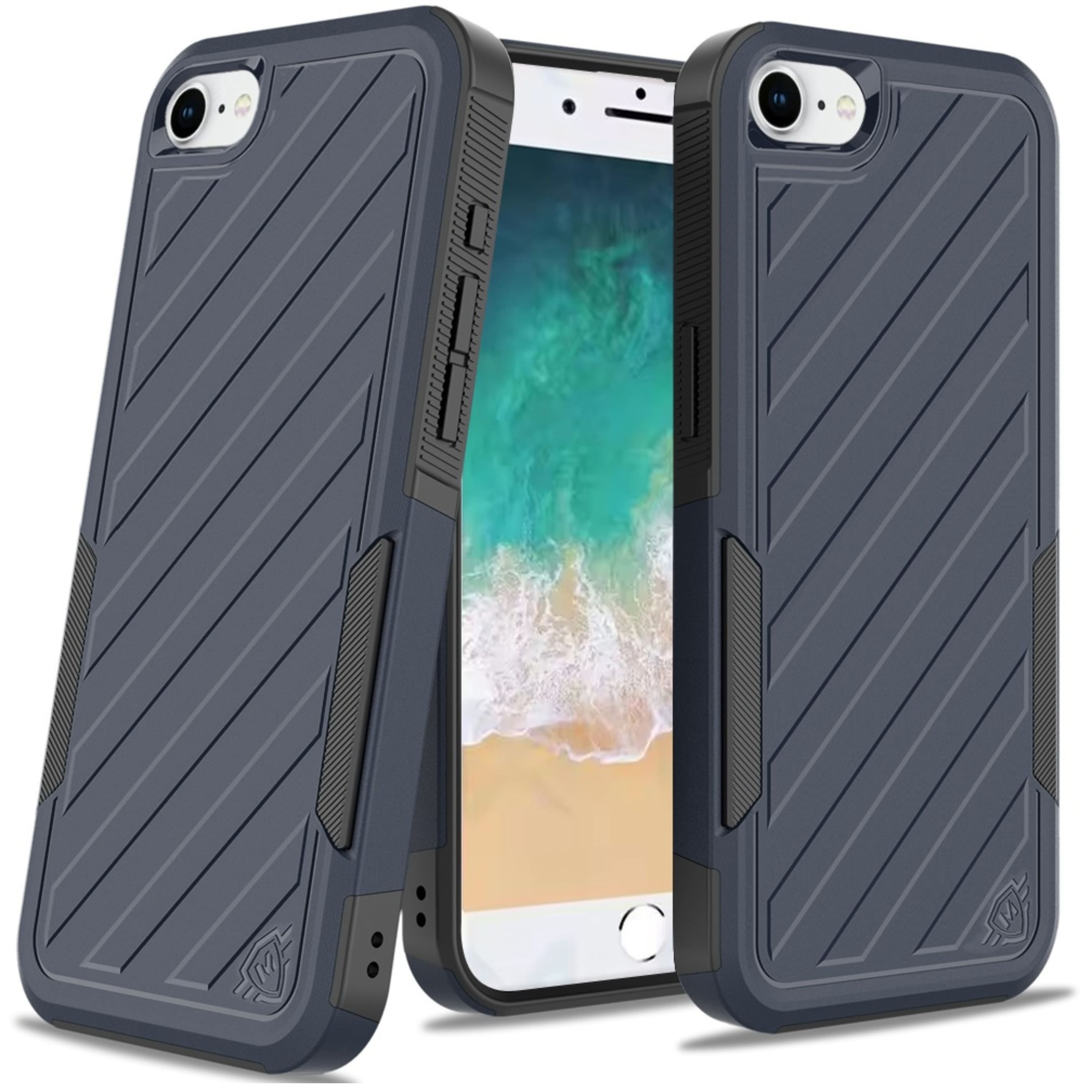 Kitcheniva - Dual Layer Shockproof Rugged Case With Tempered Glass For iPhone 16e 17e - Blue price history on PriceWatchPro