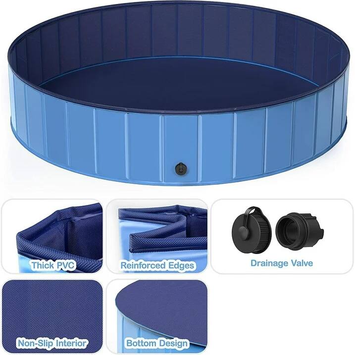 - Thick PVC
- Reinforced Edges
- Drainage Valve
- Non-Slip Interior
- Bottom Design