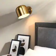 Front. Modway - Avenue 1-Light Wall Sconce by Modway - Satin Brass.