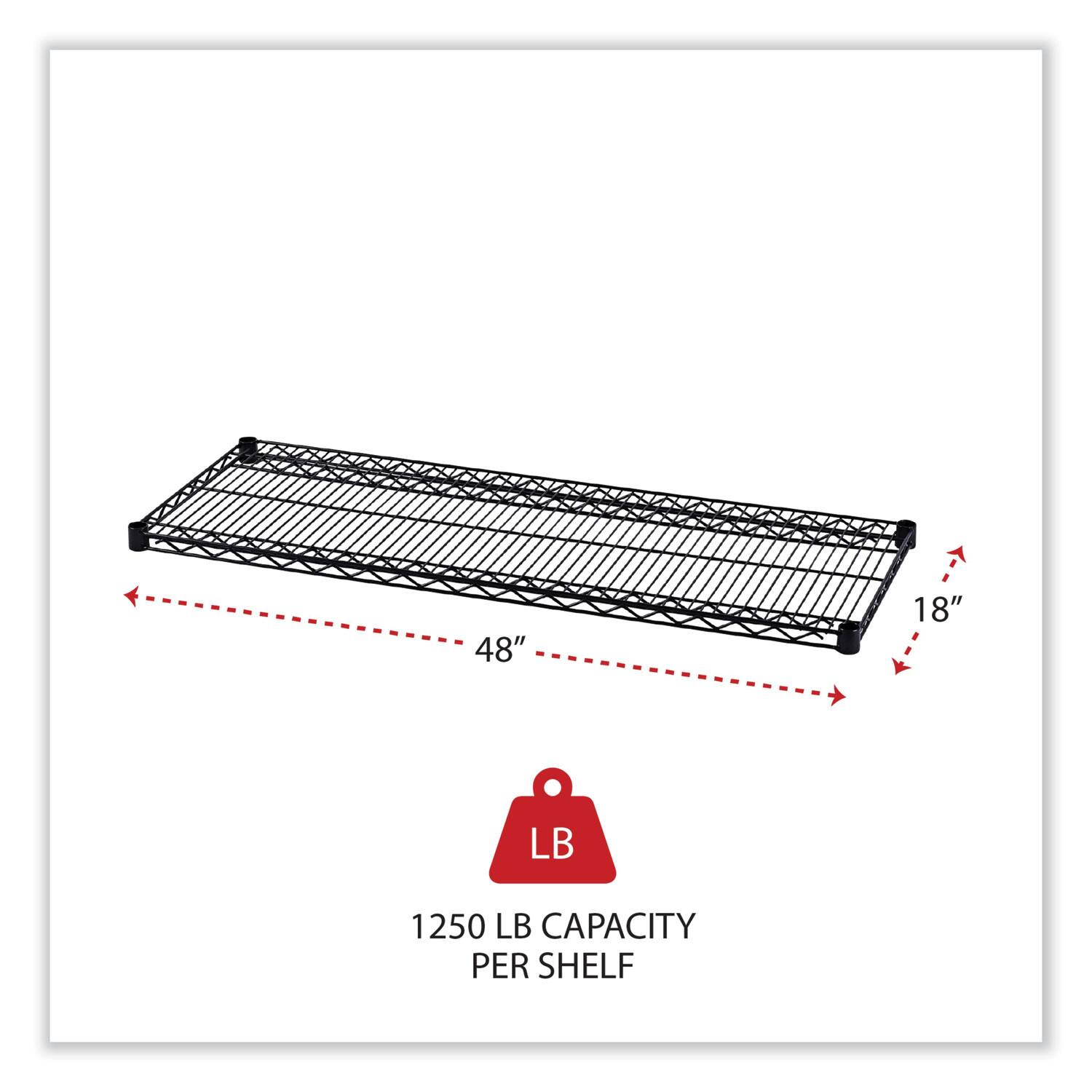 48" x 18" LB 1250 LB CAPACITY PER SHELF