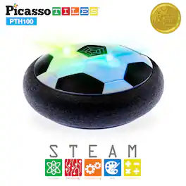 PicassoTiles - PICASSO-TILES Hover Soccer Ball Play for Kids, Foam Bumper Balls Toy for Indoor/Outdoor Sports Game