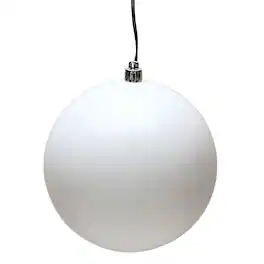 Vickerman - 12" Candy Ball UV Drilled Cap - White