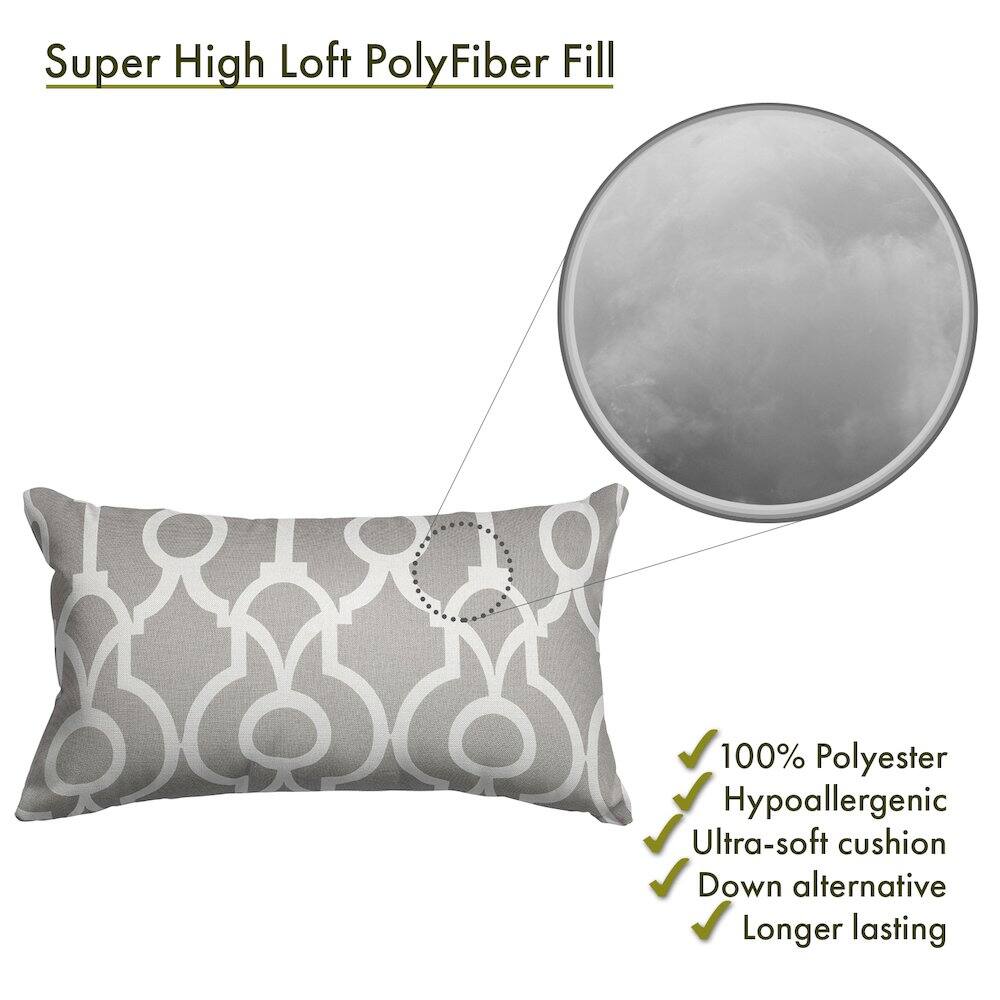 Super High Loft PolyFiber Fill

- 100% Polyester
- Hypoallergenic
- Ultra-soft cushion
- Down alternative
- Longer lasting