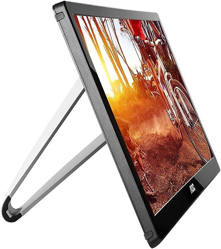 Left. AOC - AOC e1659Fwu 16-Inch Ultra Slim Powered Portable Monitor - Black.