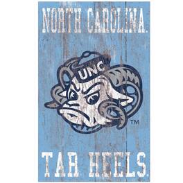 Fan Creations - North Carolina Tar Heels 11'' x 19'' Heritage Distressed Logo Sign - Multicolor