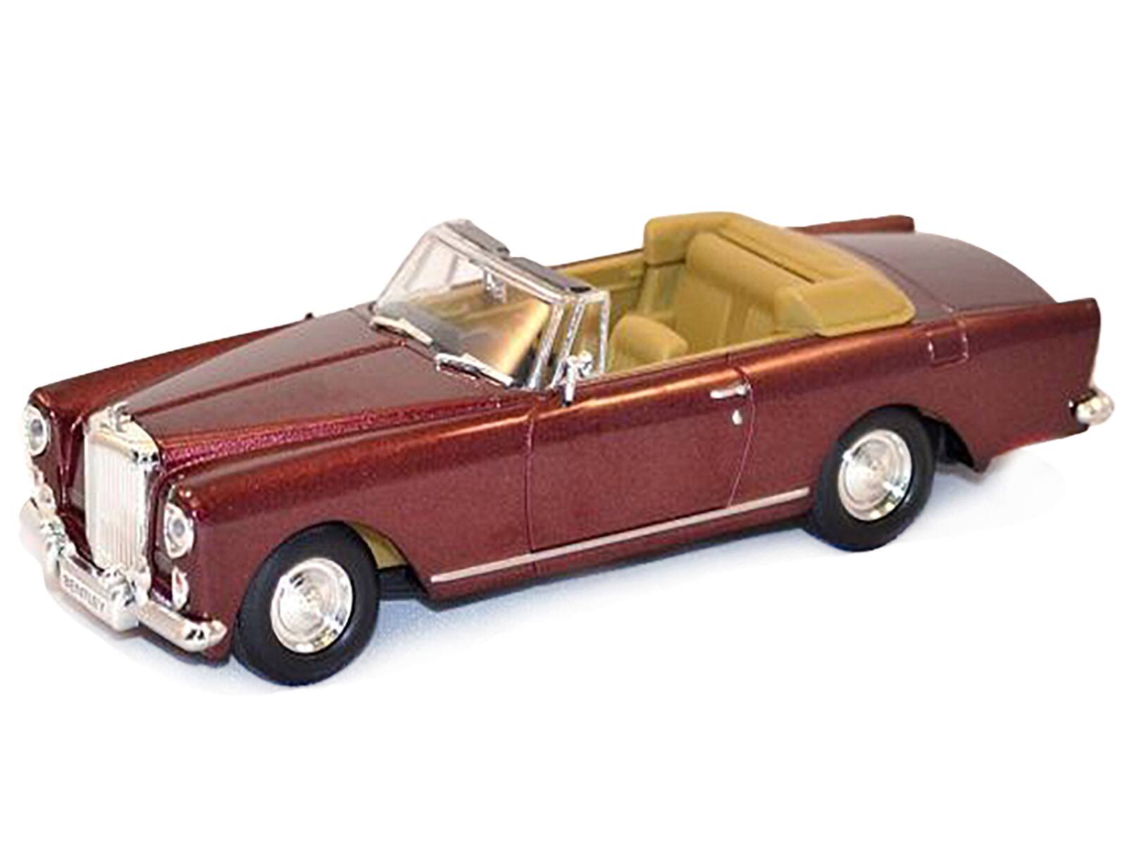 Alt View 1. Road Signature - 1961 Bentley Continental S2 Park Ward DHC Convertible Burgundy 1/43 Diecast Car Model by Road Signature.
