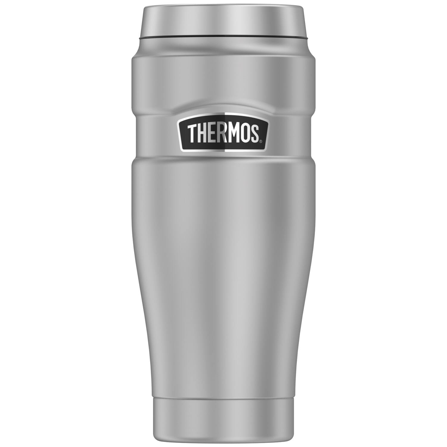 Alt View 3. Thermos - 16-Ounce Stainless King Vacuum-Insulated Stainless Steel Travel Tumbler - Matte Steel.