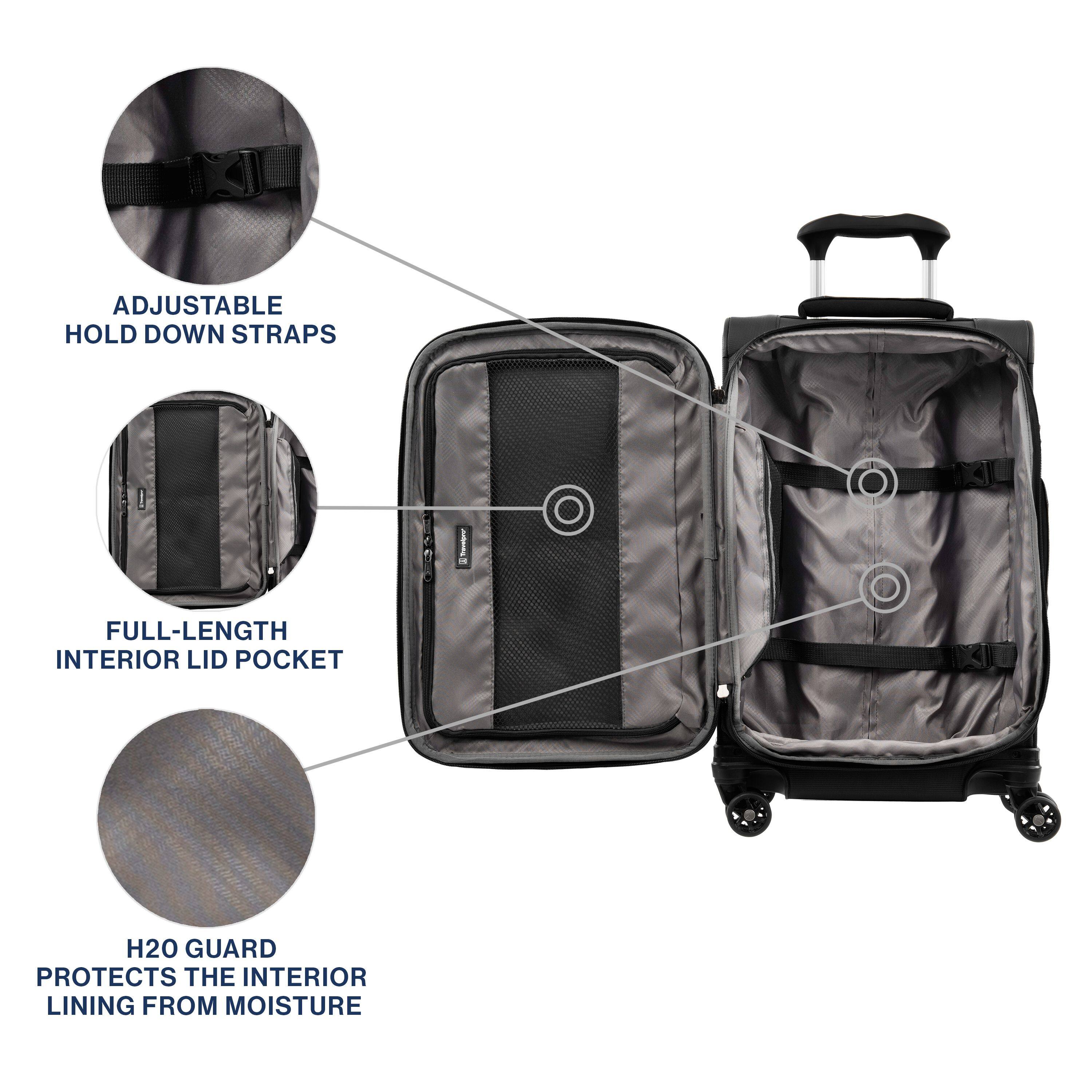 ADJUSTABLE HOLD DOWN STRAPS  
FULL-LENGTH INTERIOR LID POCKET  
H2O GUARD PROTECTS THE INTERIOR LINING FROM MOISTURE