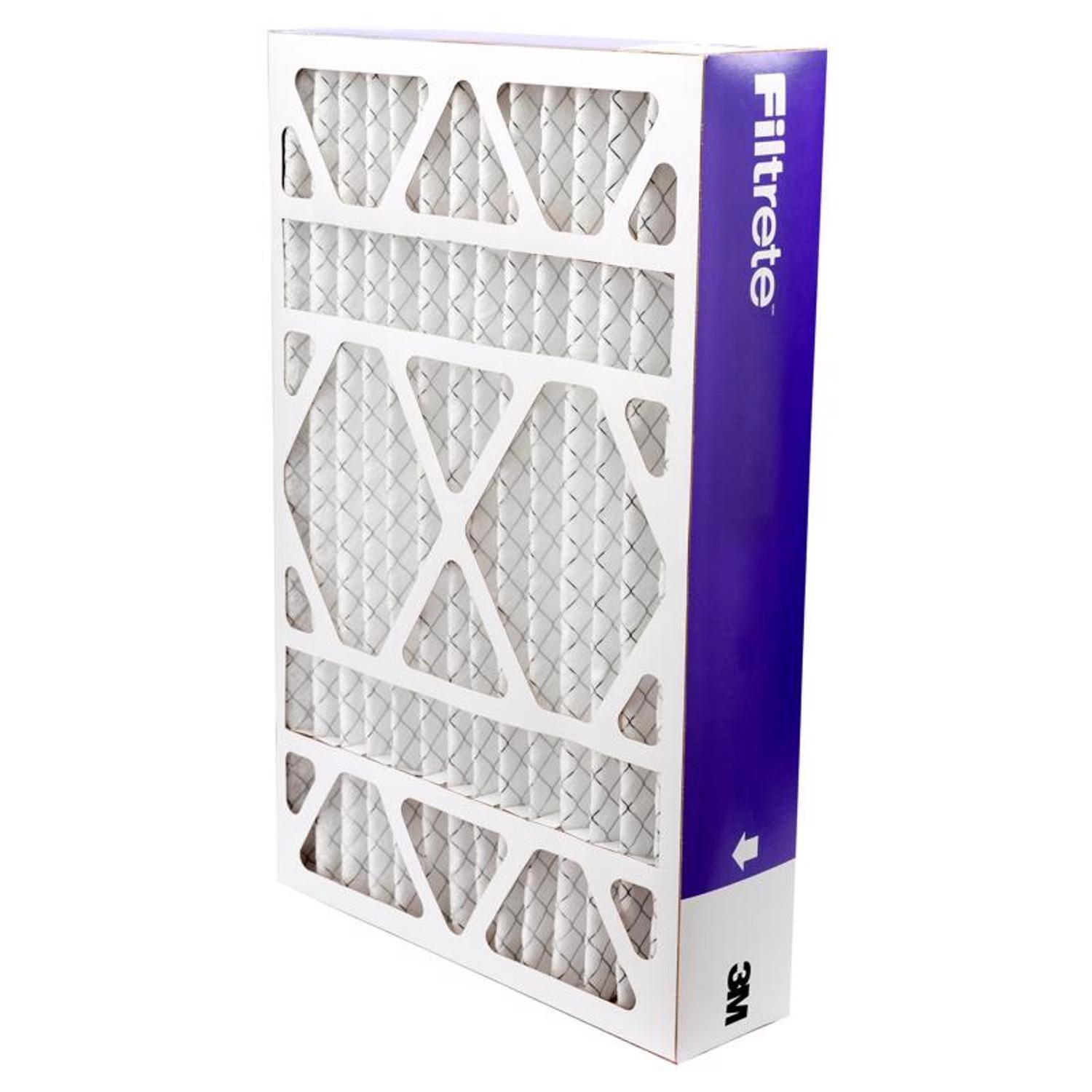 Angle. Filtrete - Filtrete 20 in. W X 25 in. H X 6 in. D Polypropylene 1550 MPR Pleated Air Filter 1 pk.