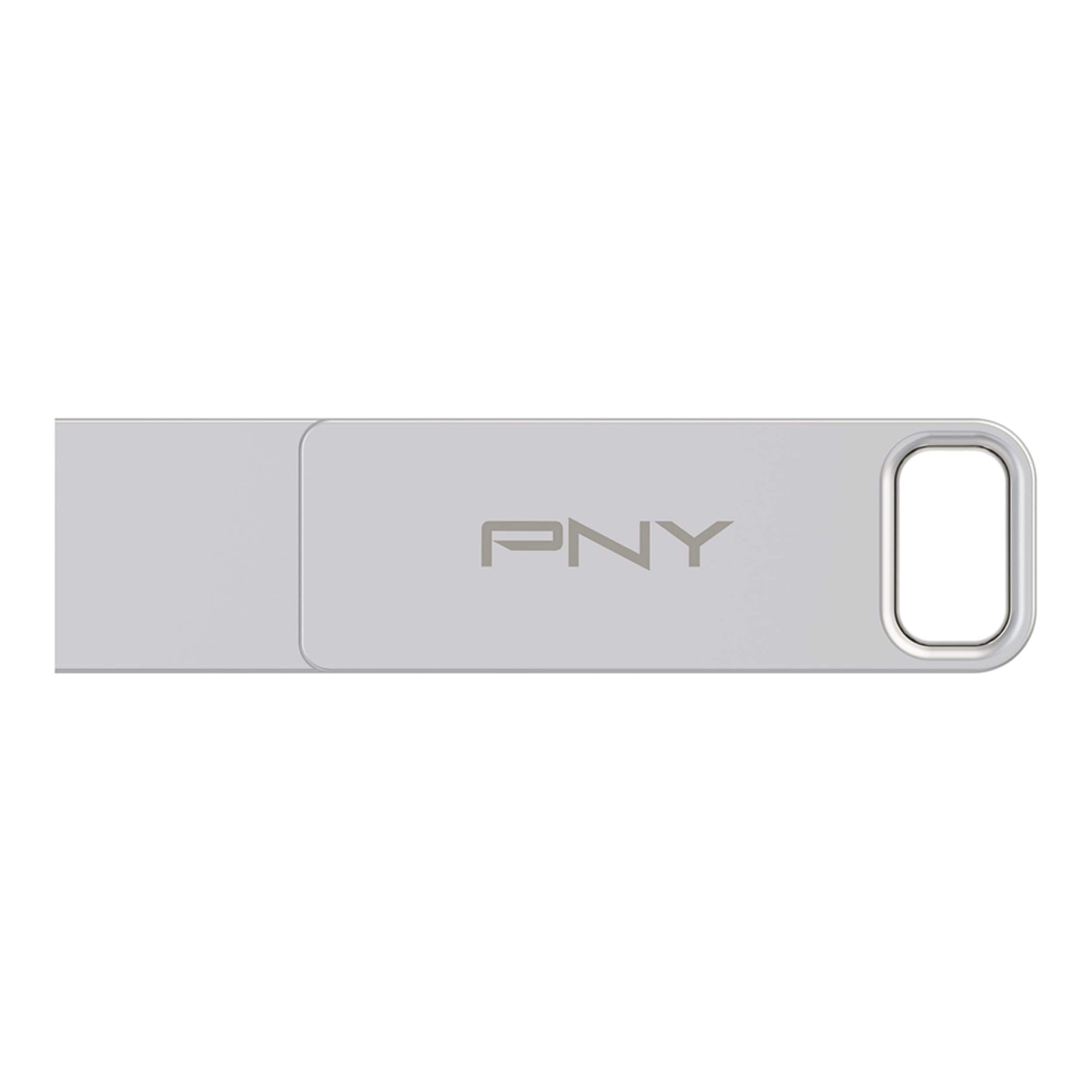 Alt View 11. PNY - 128GB DUO LINK USB 3.2 Type-C Dual Flash Drive - Silver.