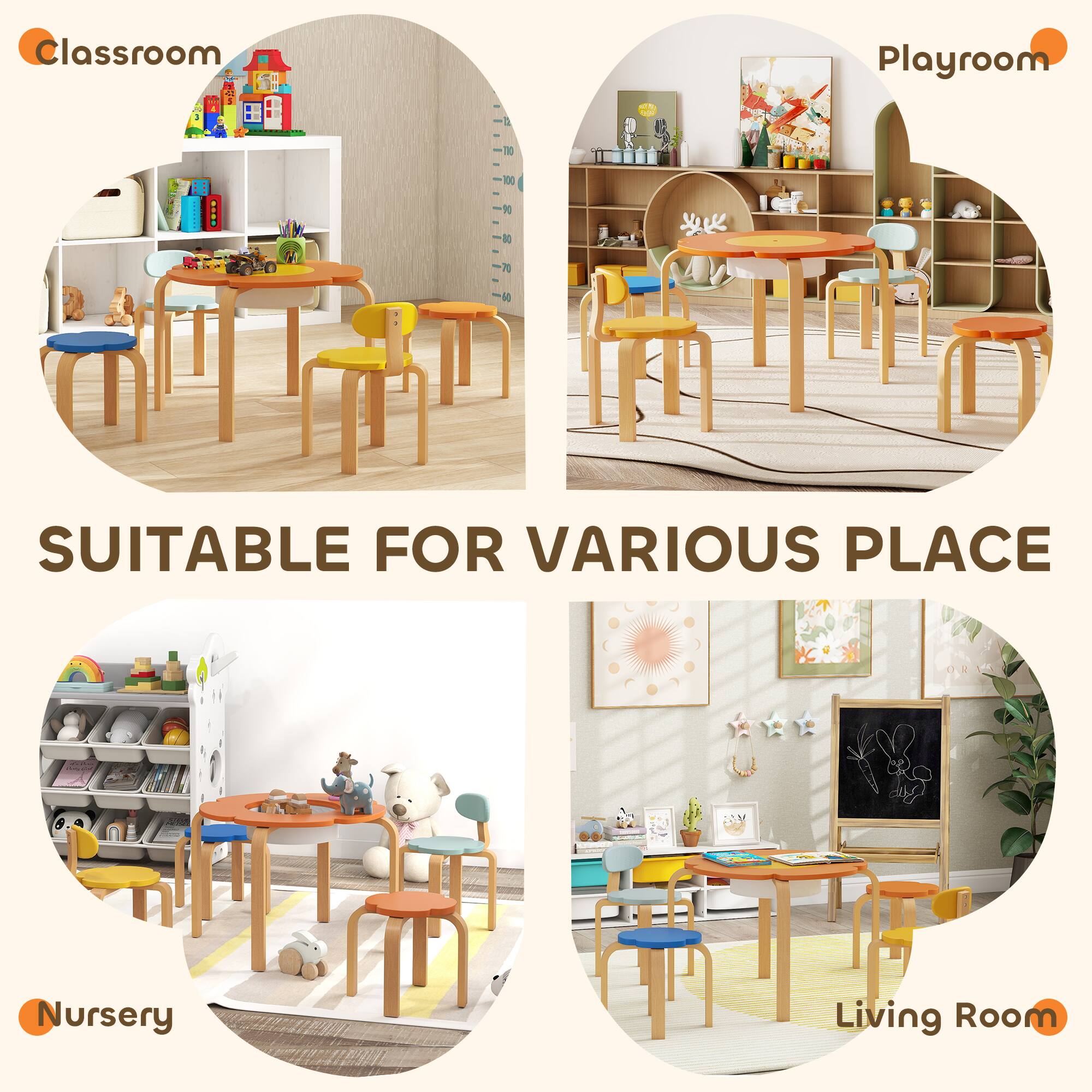 Classroom  
Playroom  
Nursery  
Living Room  

SUITABLE FOR VARIOUS PLACE