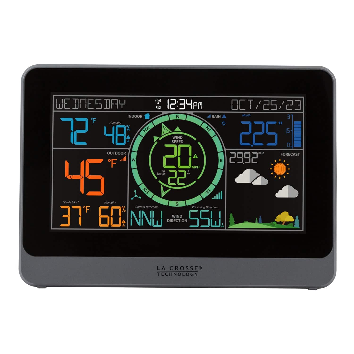La Crosse Technology - Wireless Professional Color Weather Station with AIO sensor - Black